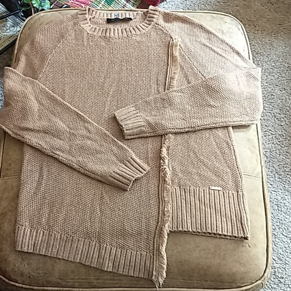 SOLD 2/$15 Ivanka Trump Tan sweater. Size S